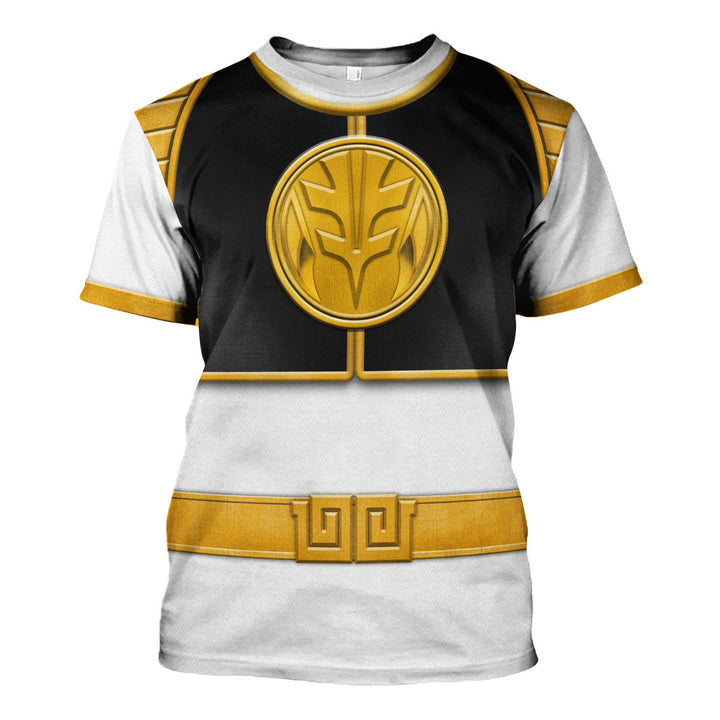CustomsPig White Ranger Mighty Morphin Costumes Hoodie Sweatshirt T-shirt Tracksuit