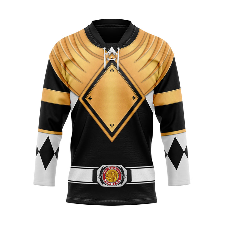 HumansBold Black Ranger Dragon Shield Hockey Jersey