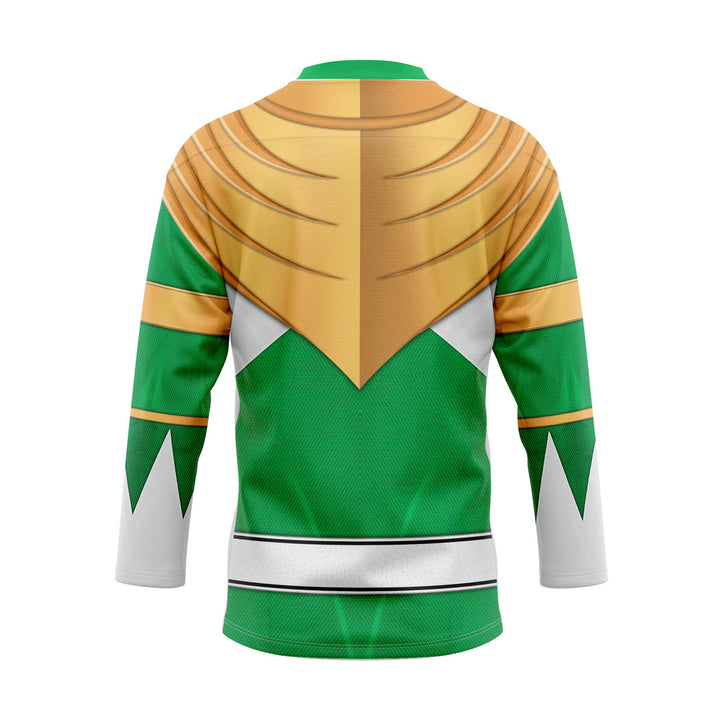 HumansBold Green Ranger Dragon Shield Hockey Jersey