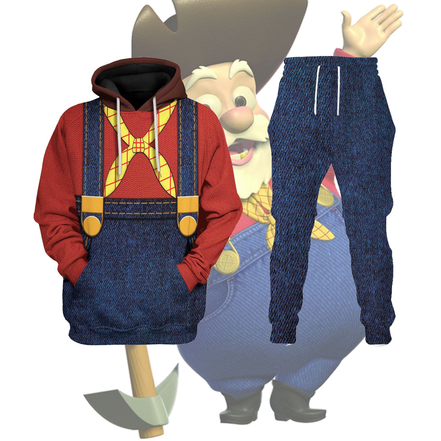 CustomsPig Stinky Pete Toy Story Costumes Hoodie Sweatshirt T-Shirt Tracksuit