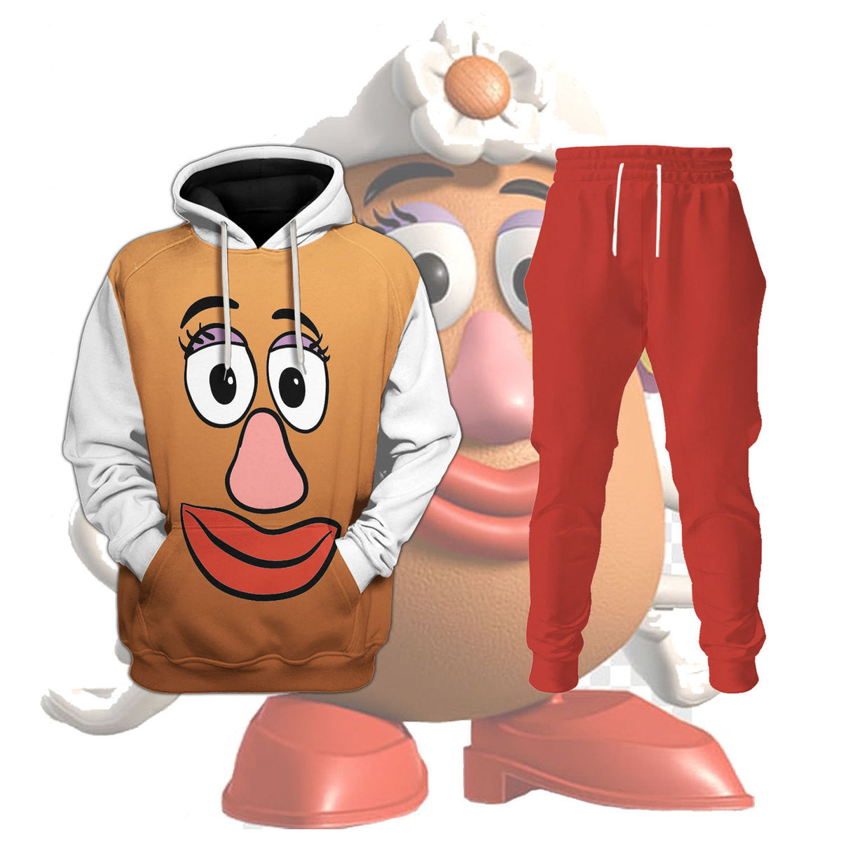 CustomsPig Mrs. Potato Head Toy Story Costumes Hoodie Sweatshirt T-Shirt Tracksuit