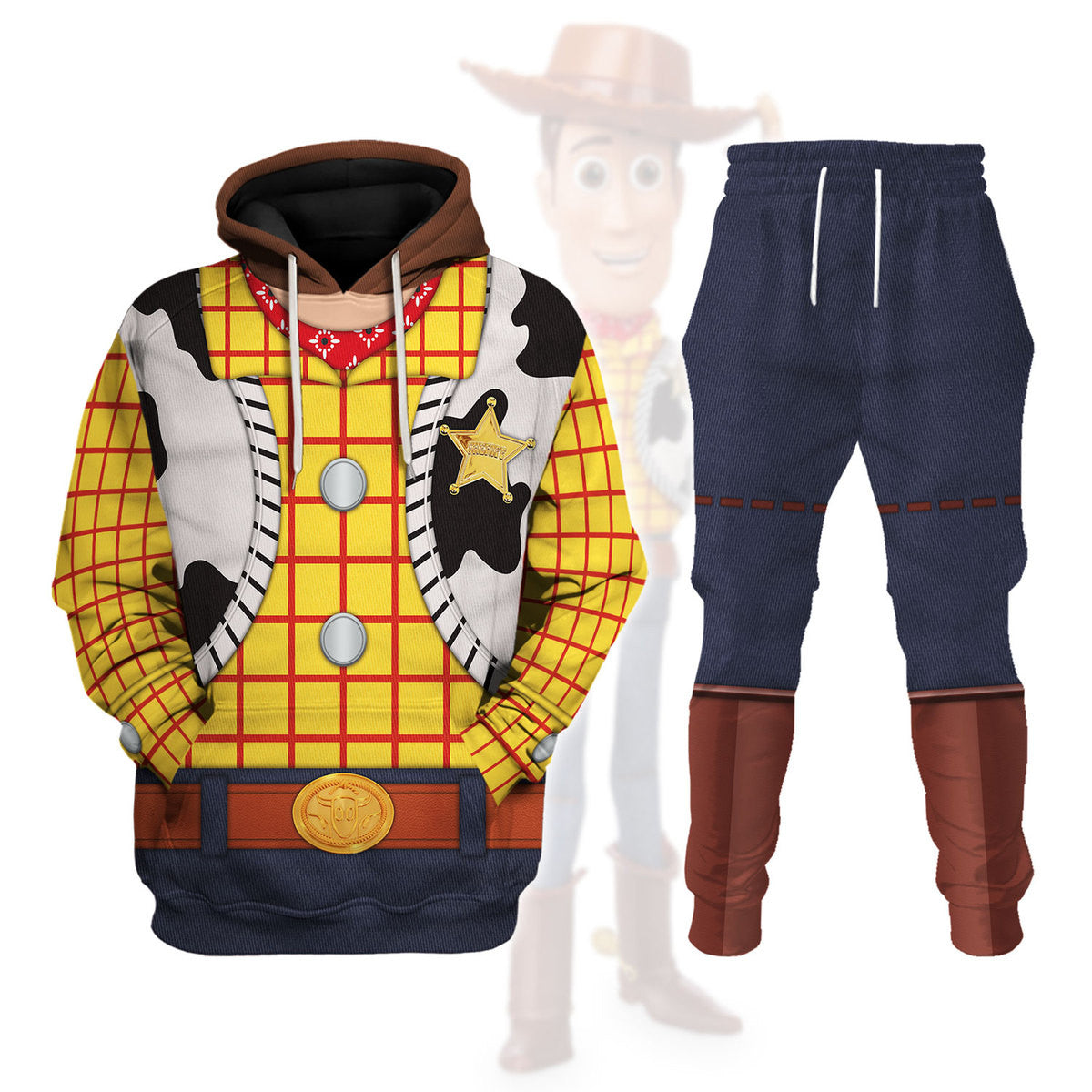 CustomsPig Woodie Toy Story Costumes Hoodie Sweatshirt T-Shirt Tracksuit