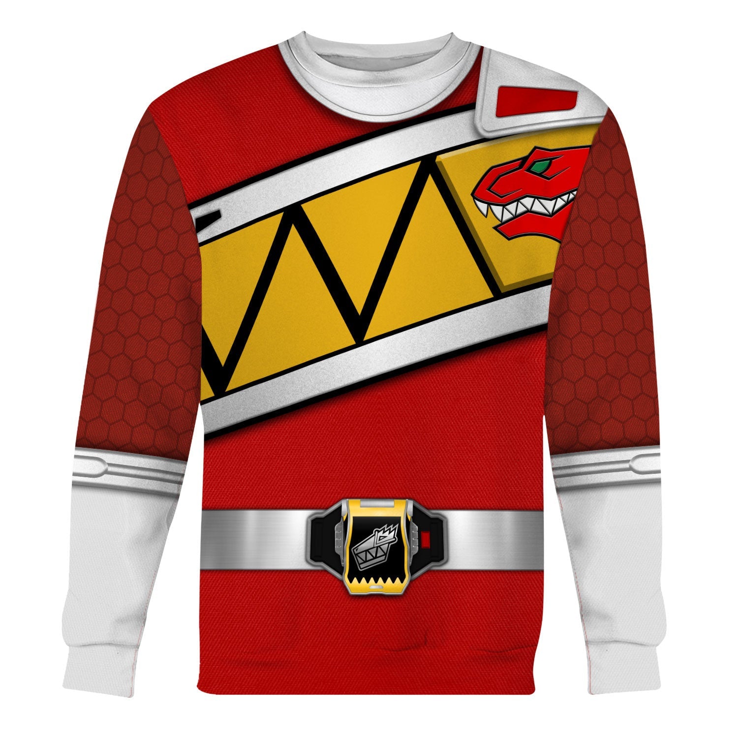 CustomsPig Red Power Rangers Dino Charge Costumes Hoodie Sweatshirt T-shirt Tracksuit