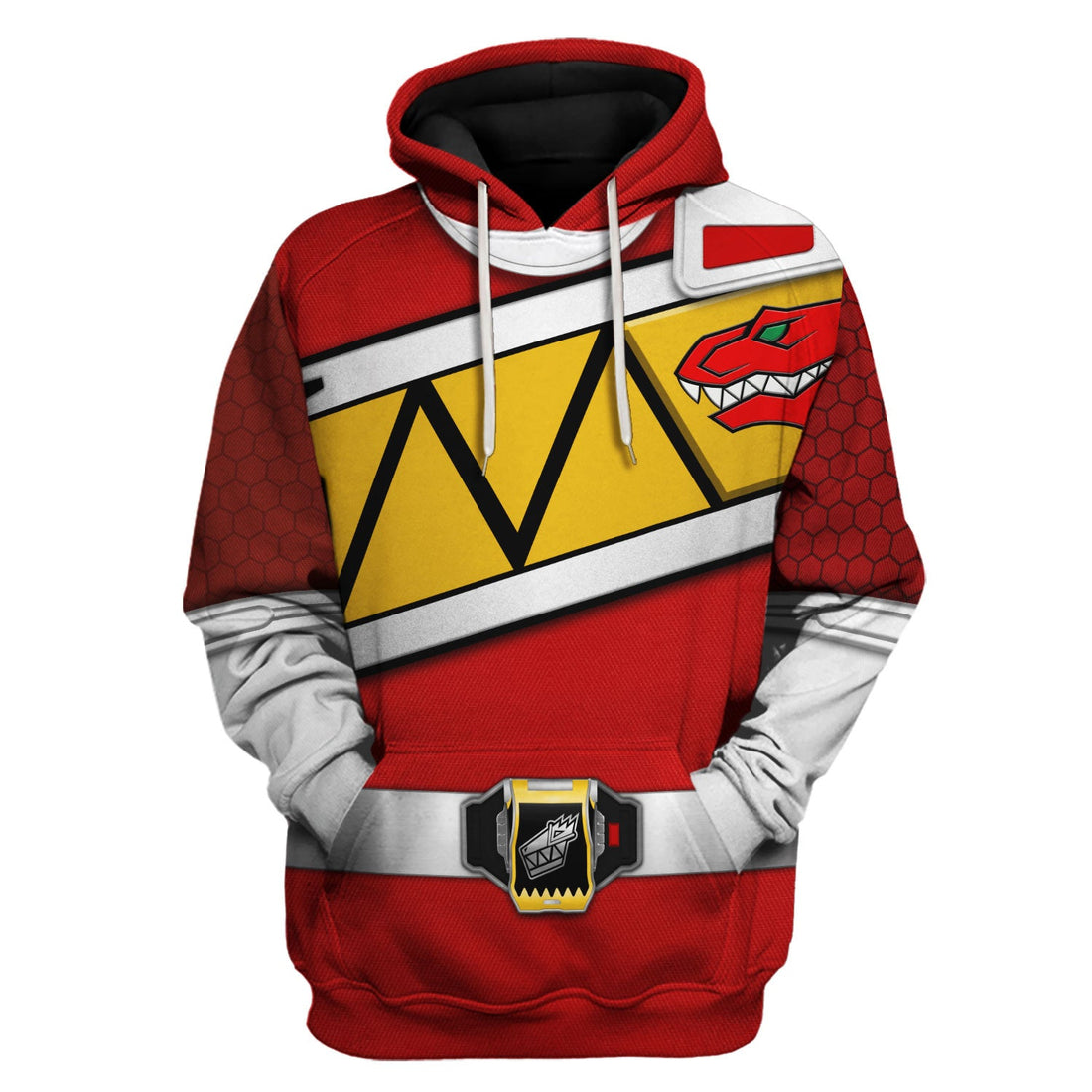 CustomsPig Red Power Rangers Dino Charge Costumes Hoodie Sweatshirt T-shirt Tracksuit