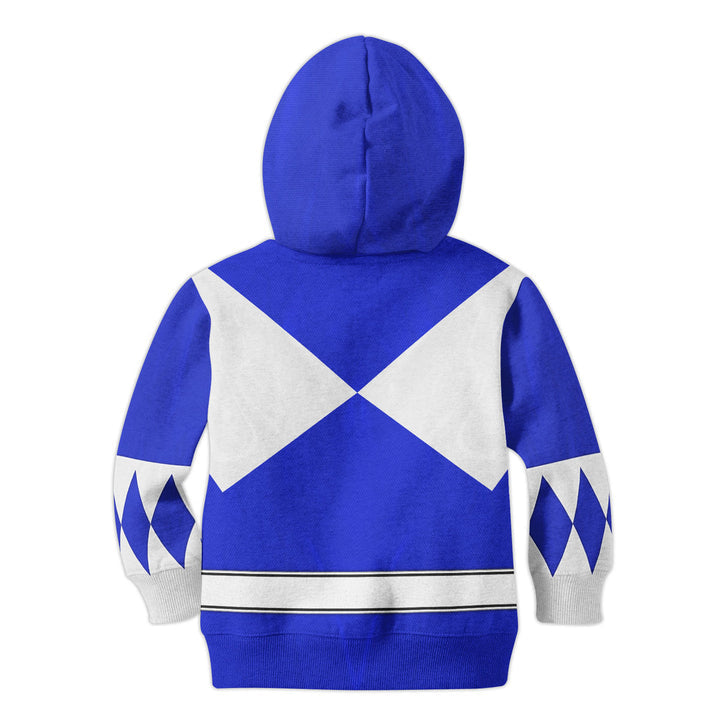 CustomsPig Blue Ranger Mighty Morphin Costumes Hoodie Sweatshirt T-shirt Kid Tops