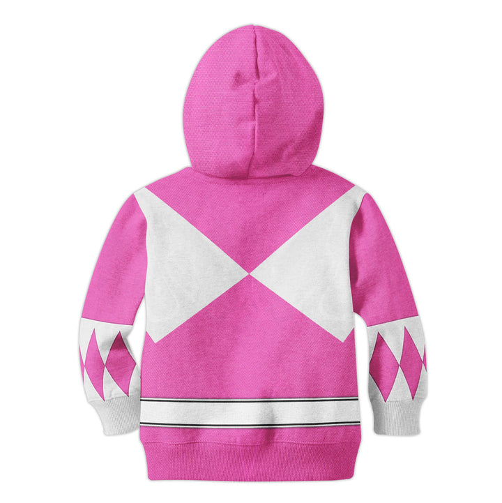 CustomsPig Pink Ranger Mighty Morphin Costumes Hoodie Sweatshirt T-shirt Kid Tops