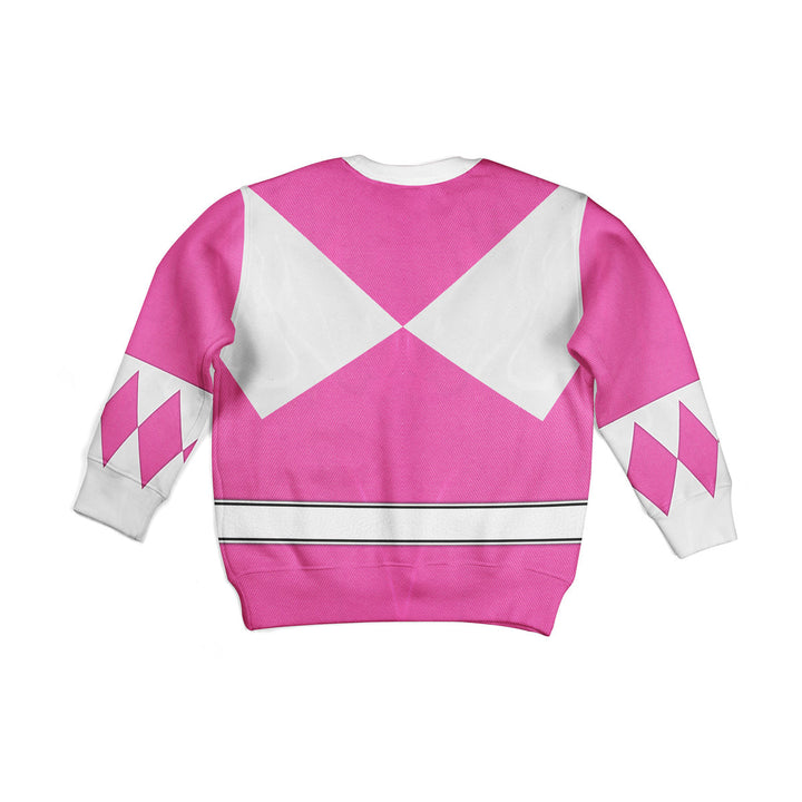 CustomsPig Pink Ranger Mighty Morphin Costumes Hoodie Sweatshirt T-shirt Kid Tops