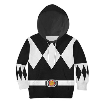 CustomsPig Black Ranger Mighty Morphin Costumes Hoodie Sweatshirt T-shirt Kid Tops