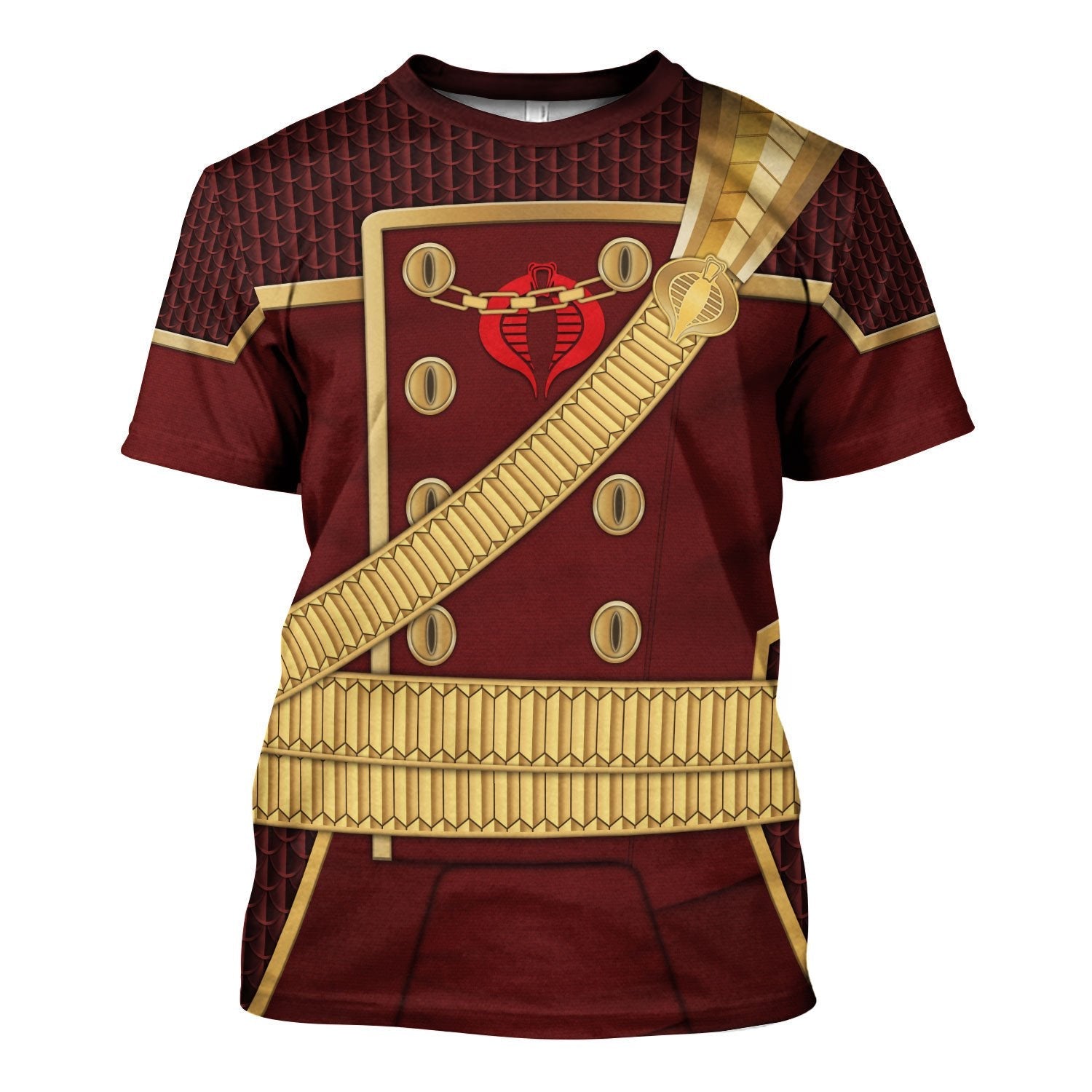 CustomsPig Cobra Commander Burgundy Color Costumes Hoodie Sweatshirt T-Shirt Tracksuit