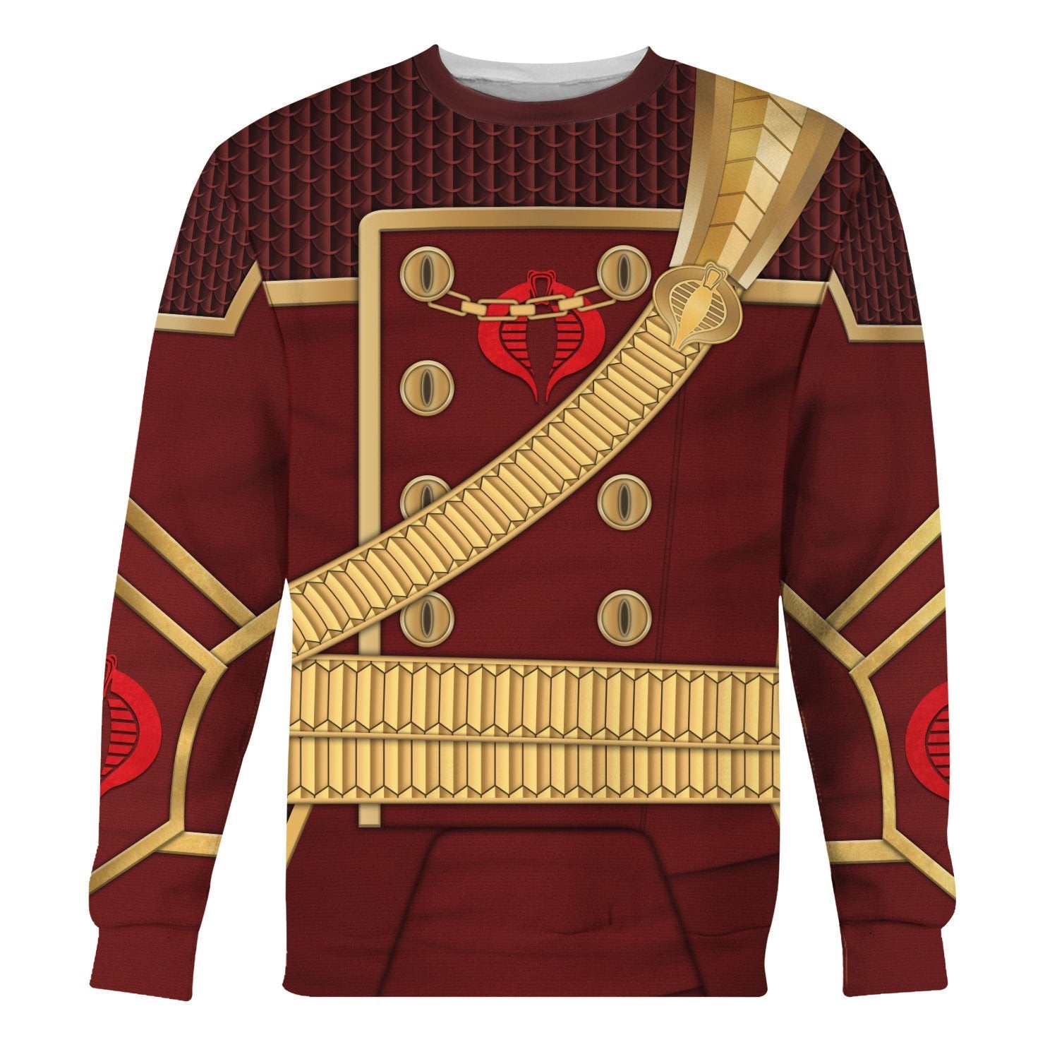 CustomsPig Cobra Commander Burgundy Color Costumes Hoodie Sweatshirt T-Shirt Tracksuit