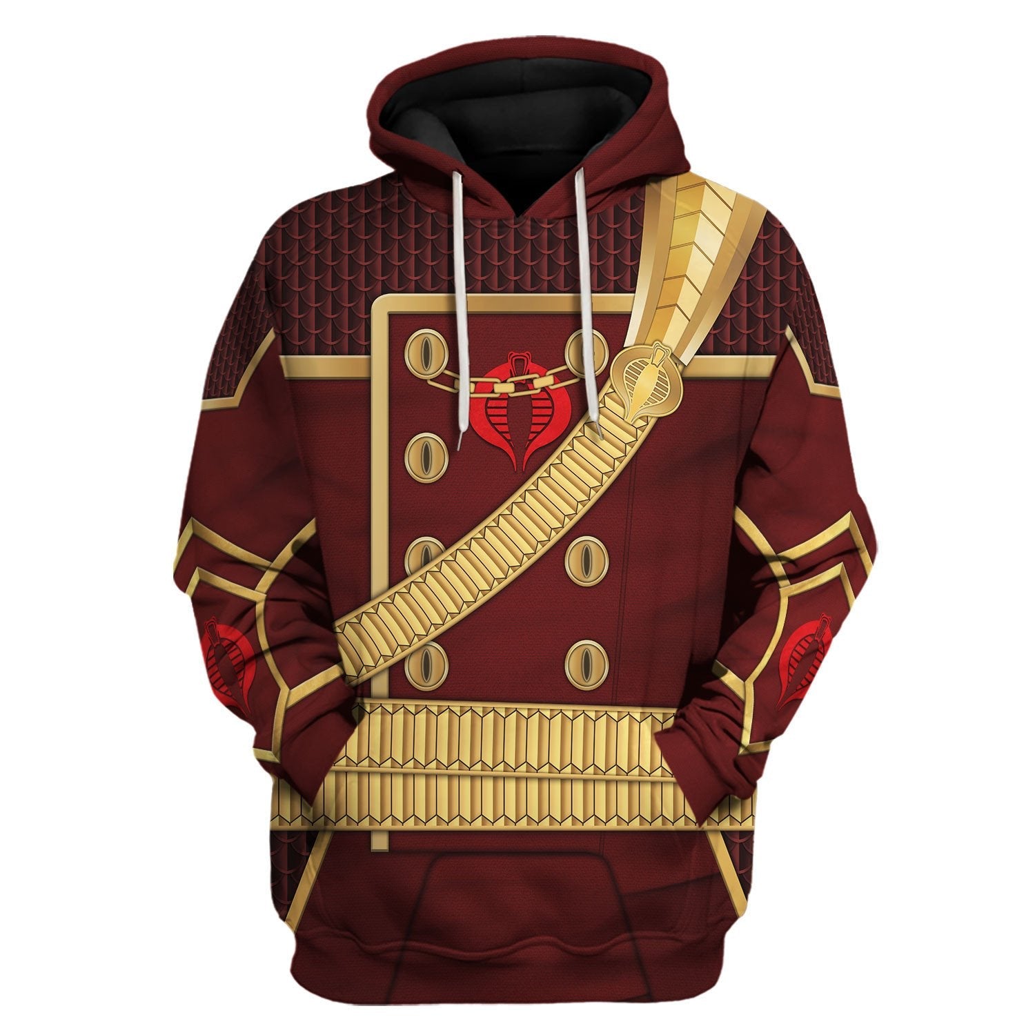 CustomsPig Cobra Commander Burgundy Color Costumes Hoodie Sweatshirt T-Shirt Tracksuit
