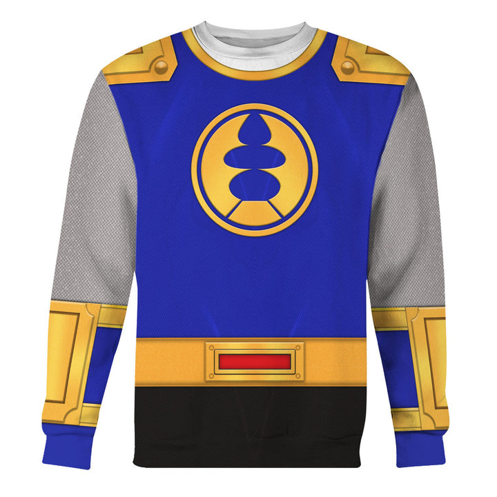CustomsPig Power Rangers Ninja Storm Navy Thunder Ranger Costumes Hoodie Sweatshirt T-shirt Tracksuit