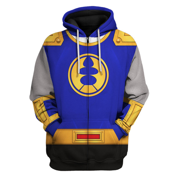 CustomsPig Power Rangers Ninja Storm Navy Thunder Ranger Costumes Hoodie Sweatshirt T-shirt Tracksuit