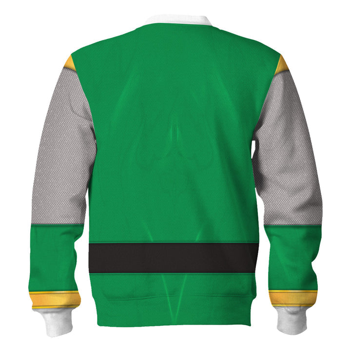 CustomsPig Power Rangers Ninja Storm Green Ranger Costumes Hoodie Sweatshirt T-shirt Tracksuit