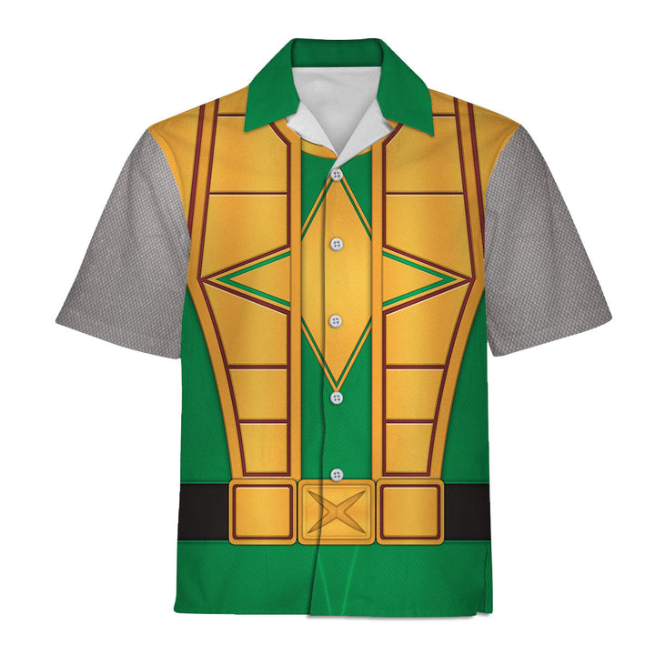 CustomsPig Power Rangers Ninja Storm Green Samurai Ranger Costumes Hoodie Sweatshirt T-shirt Tracksuit