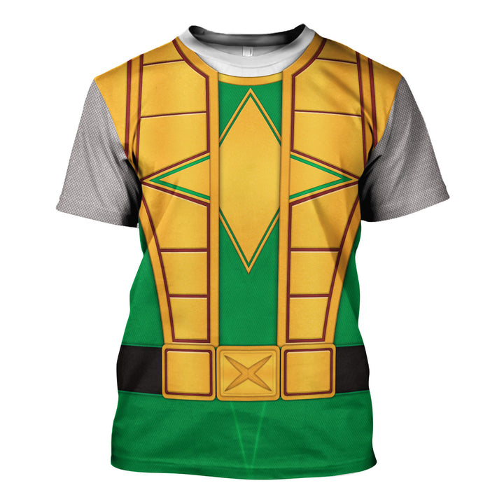 CustomsPig Power Rangers Ninja Storm Green Samurai Ranger Costumes Hoodie Sweatshirt T-shirt Tracksuit