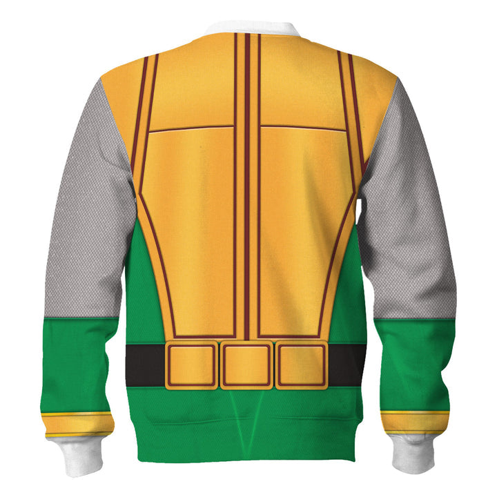 CustomsPig Power Rangers Ninja Storm Green Samurai Ranger Costumes Hoodie Sweatshirt T-shirt Tracksuit
