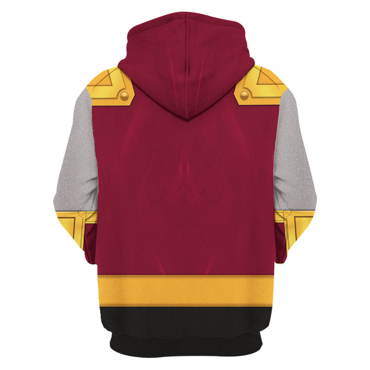CustomsPig Power Rangers Ninja Storm Crimson Thunder Ranger Costumes Hoodie Sweatshirt T-shirt Tracksuit