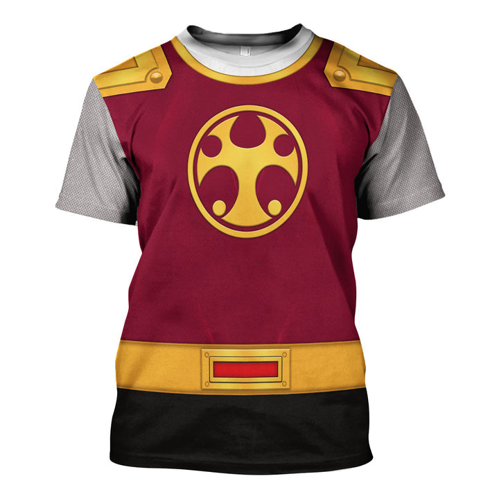 CustomsPig Power Rangers Ninja Storm Crimson Thunder Ranger Costumes Hoodie Sweatshirt T-shirt Tracksuit