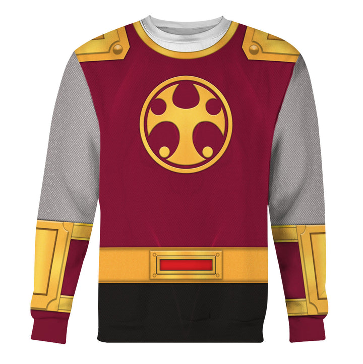 CustomsPig Power Rangers Ninja Storm Crimson Thunder Ranger Costumes Hoodie Sweatshirt T-shirt Tracksuit