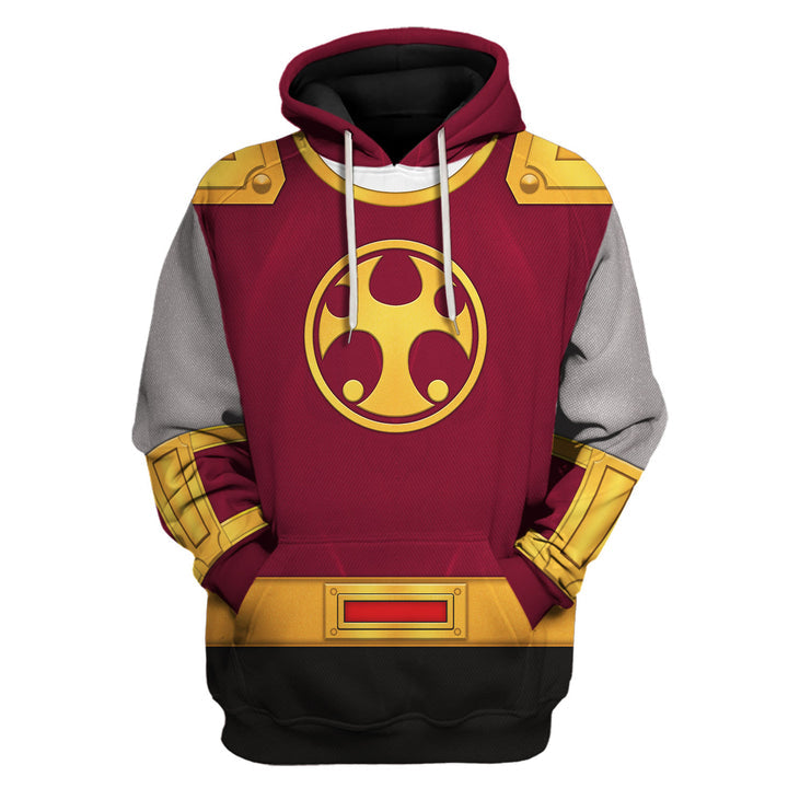 CustomsPig Power Rangers Ninja Storm Crimson Thunder Ranger Costumes Hoodie Sweatshirt T-shirt Tracksuit