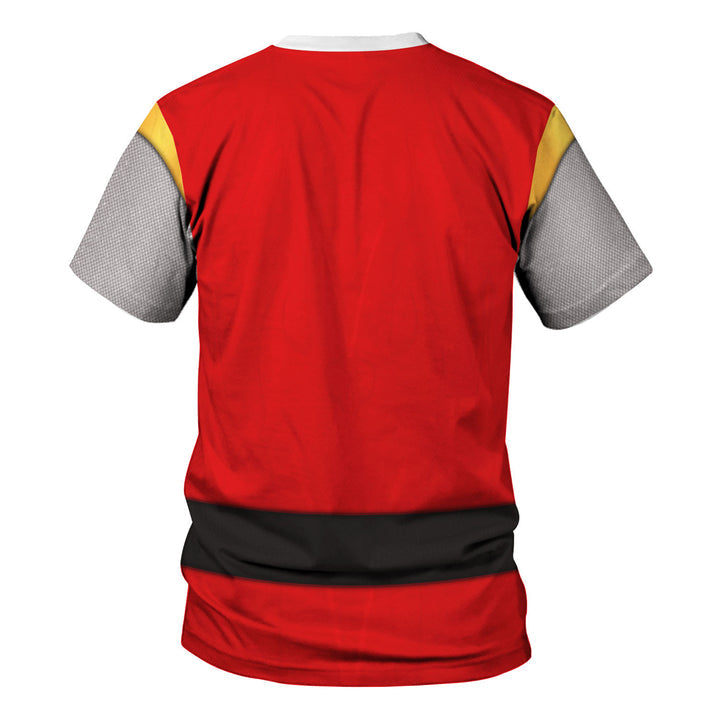CustomsPig Power Rangers Ninja Storm Red Ranger Costumes Hoodie Sweatshirt T-shirt Tracksuit
