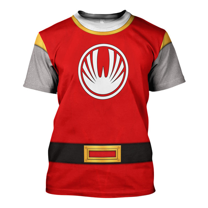 CustomsPig Power Rangers Ninja Storm Red Ranger Costumes Hoodie Sweatshirt T-shirt Tracksuit