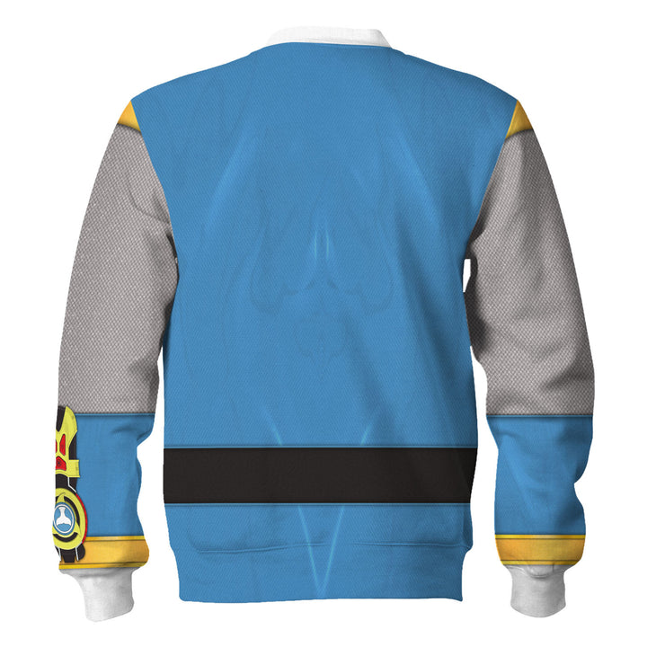 CustomsPig Power Rangers Ninja Storm Blue Ranger Costumes Hoodie Sweatshirt T-shirt Tracksuit