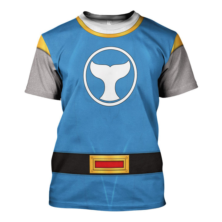 CustomsPig Power Rangers Ninja Storm Blue Ranger Costumes Hoodie Sweatshirt T-shirt Tracksuit