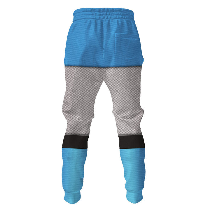 CustomsPig Power Rangers Ninja Storm Blue Ranger Costumes Hoodie Sweatshirt T-shirt Tracksuit