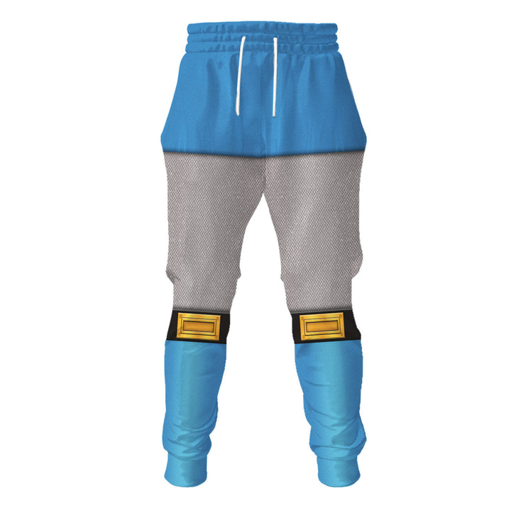 CustomsPig Power Rangers Ninja Storm Blue Ranger Costumes Hoodie Sweatshirt T-shirt Tracksuit