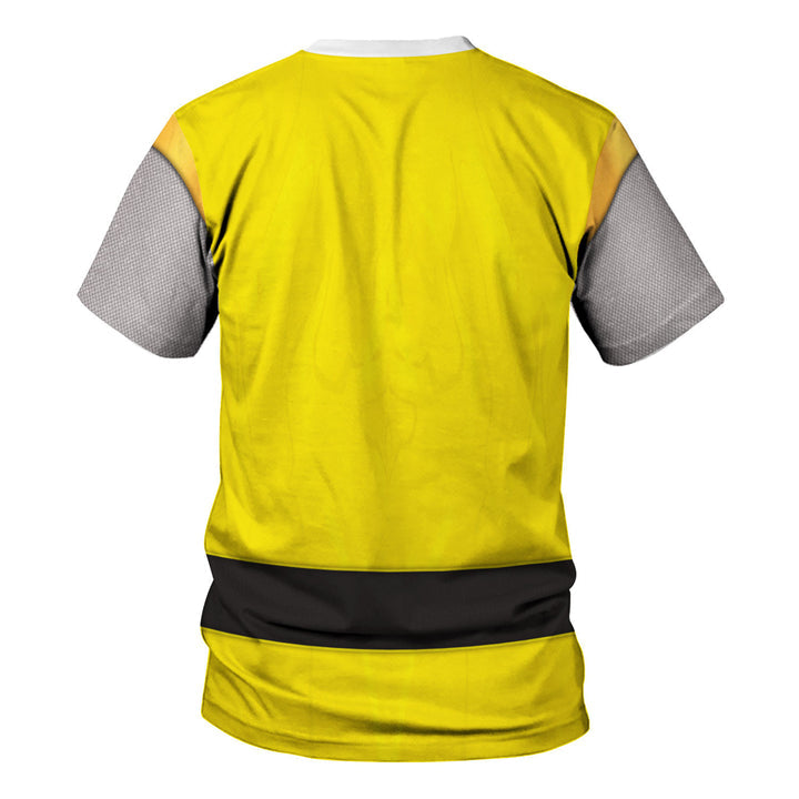 CustomsPig Power Rangers Ninja Storm Yellow Ranger Costumes Hoodie Sweatshirt T-shirt Tracksuit