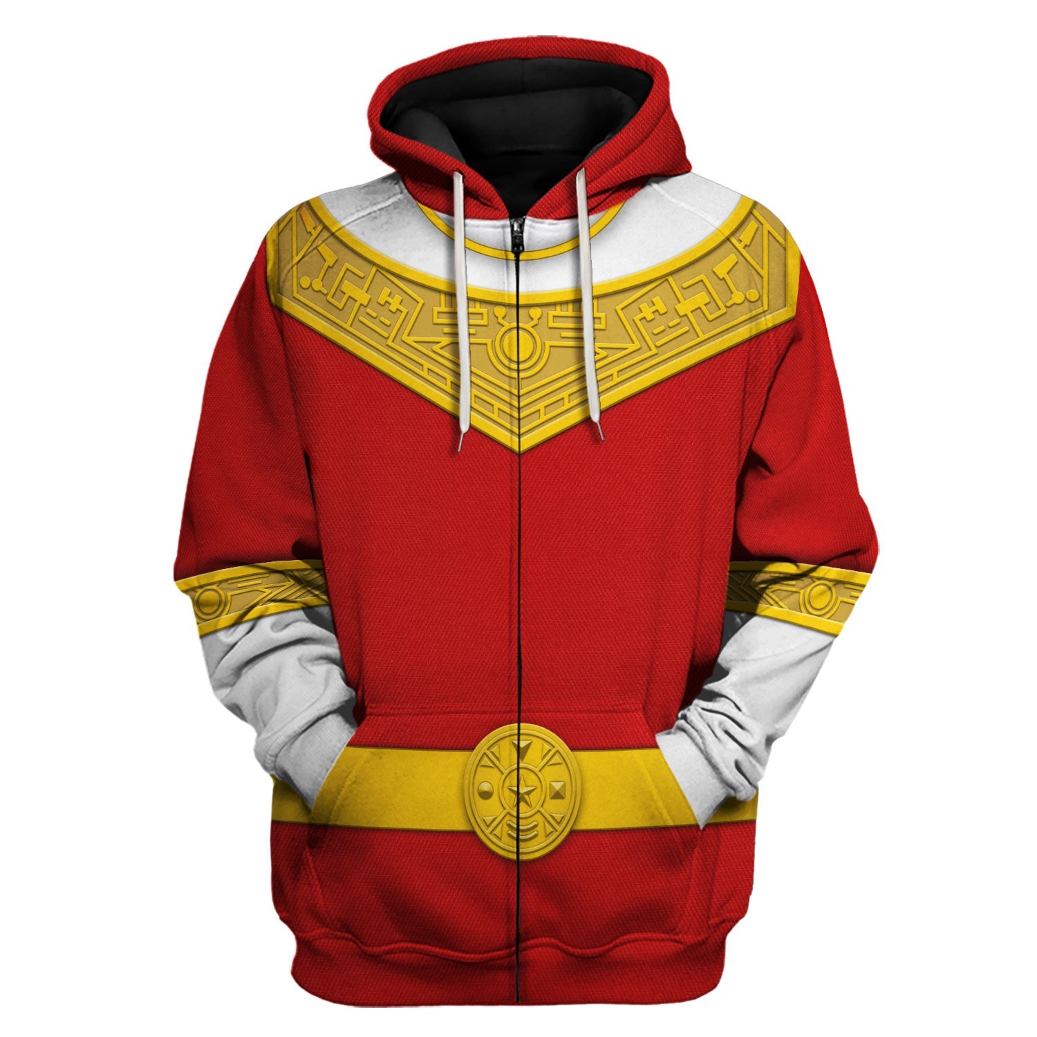 CustomsPig Red Power Rangers Zeo Costumes Hoodie Sweatshirt T-shirt Tracksuit