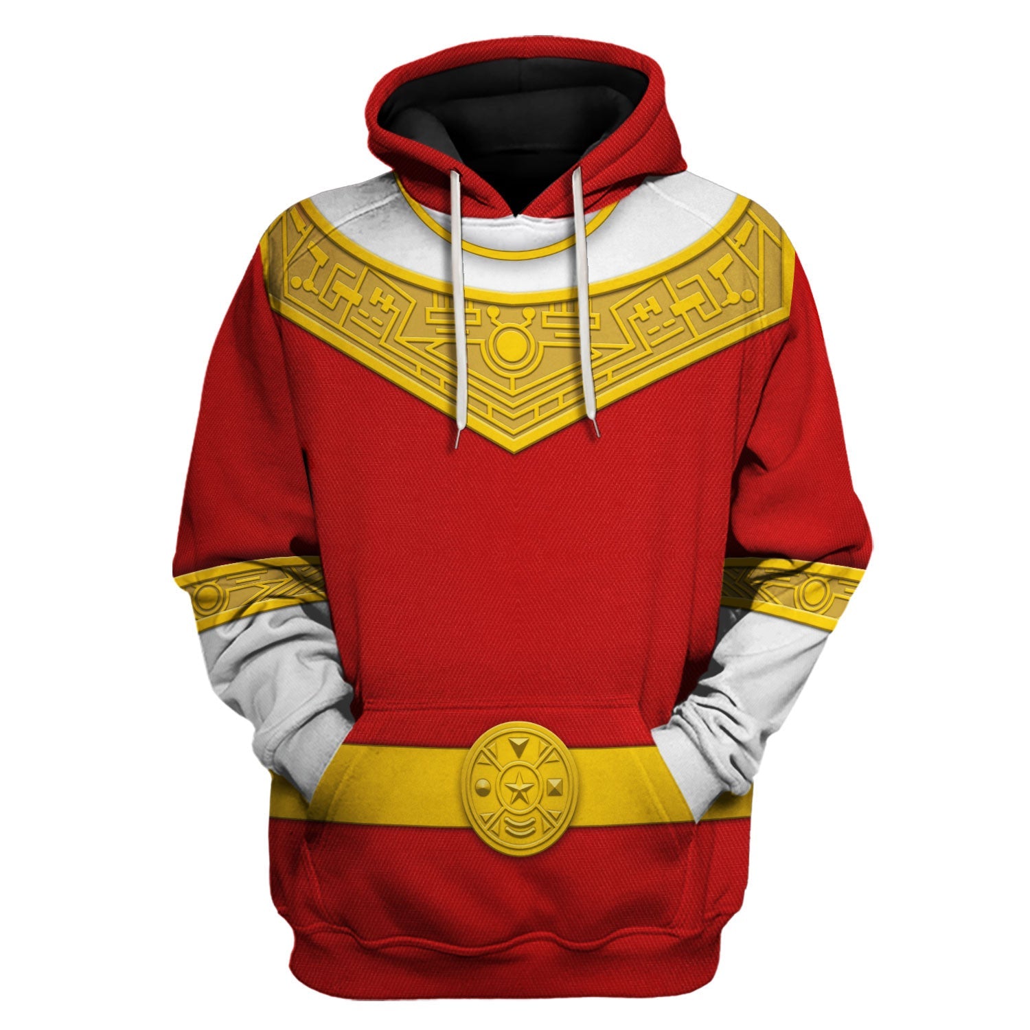 CustomsPig Red Power Rangers Zeo Costumes Hoodie Sweatshirt T-shirt Tracksuit