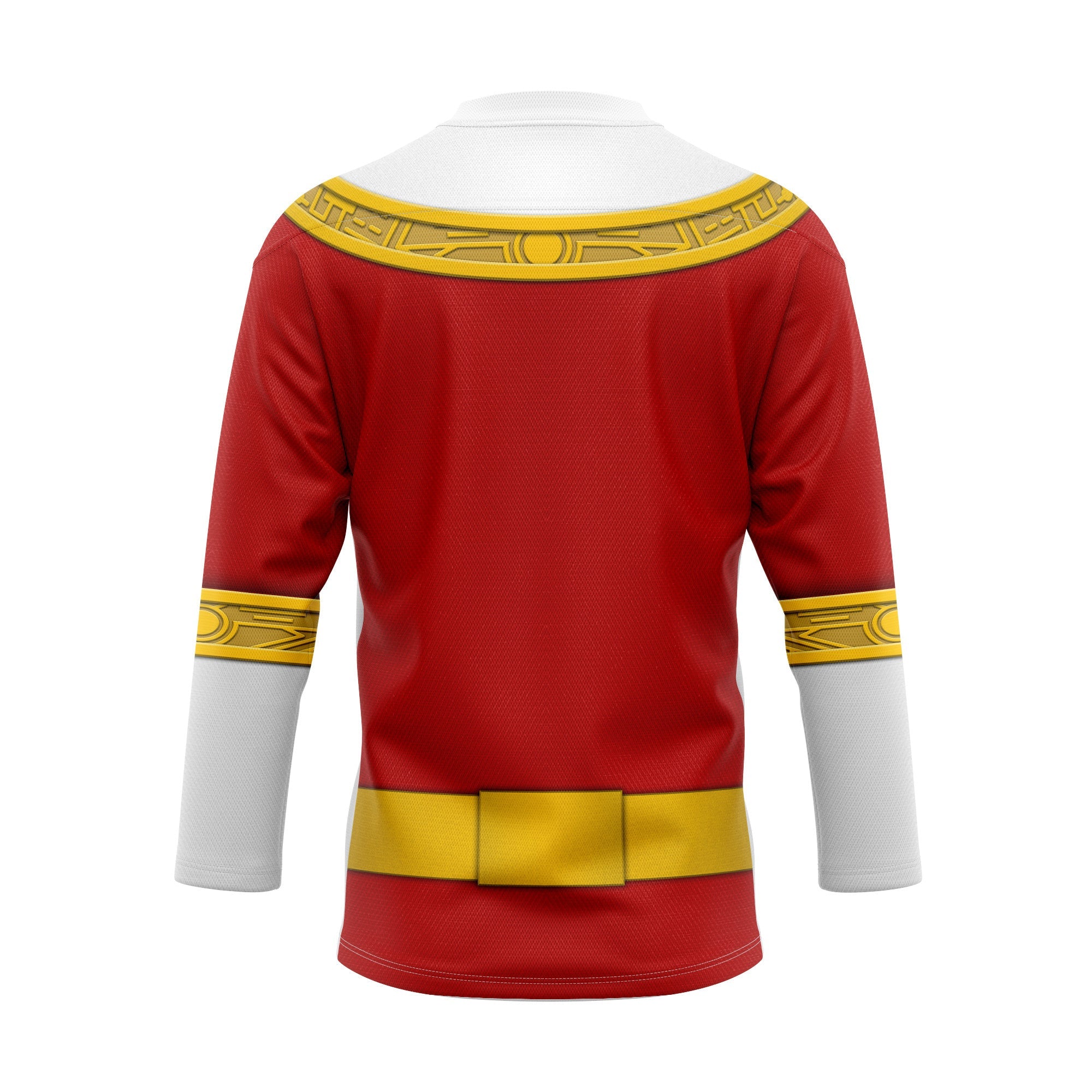HumansBold Red Power Rangers Zeo Hockey Jersey