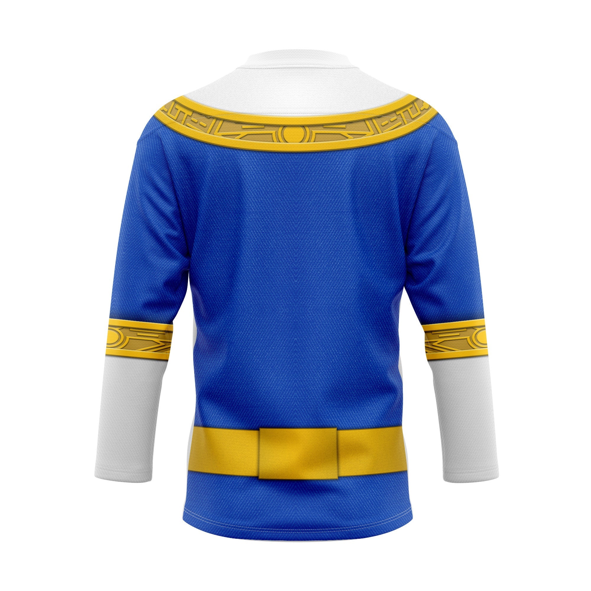 HumansBold Blue Power Rangers Zeo Hockey Jersey
