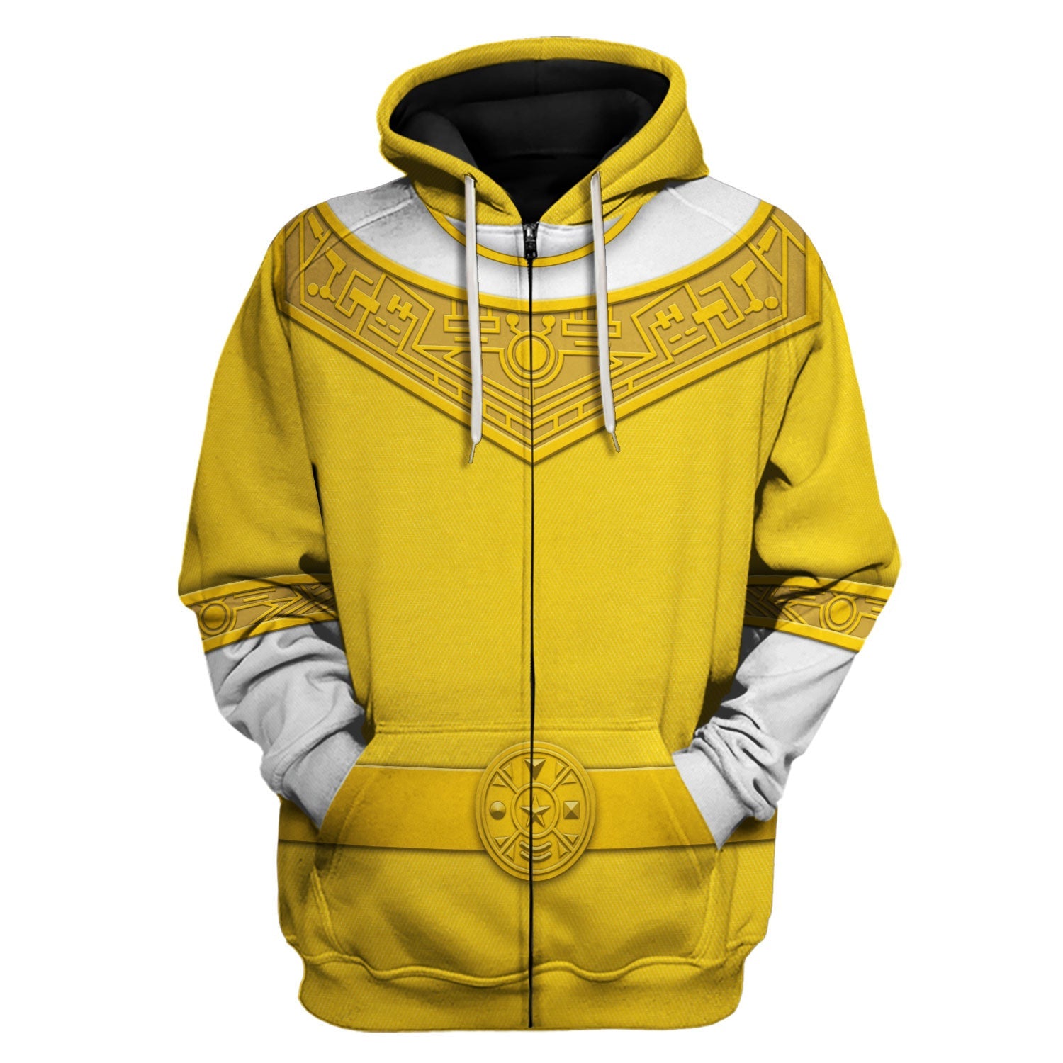 CustomsPig Yellow Power Rangers Zeo Costumes Hoodie Sweatshirt T-shirt Tracksuit