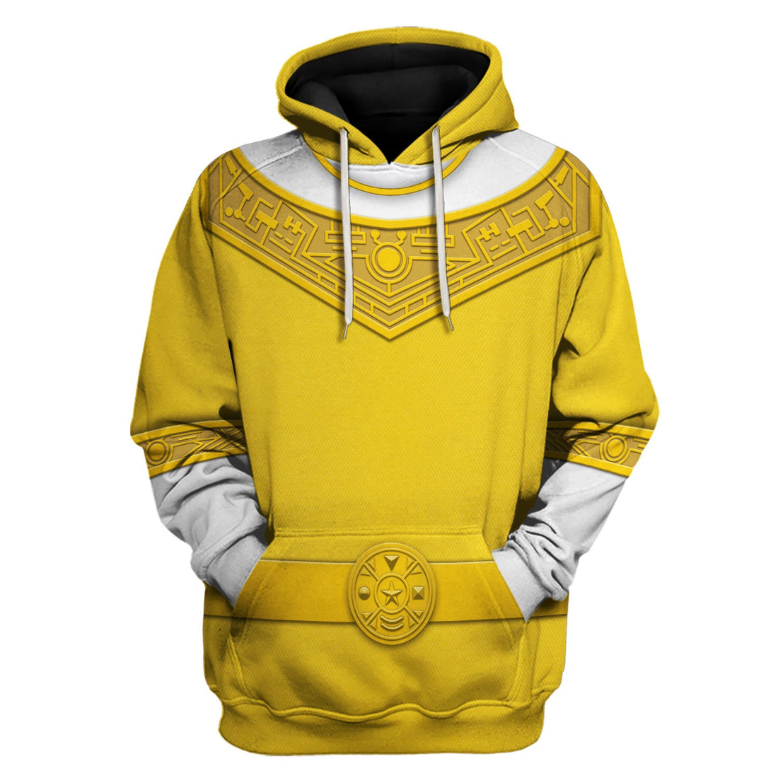 CustomsPig Yellow Power Rangers Zeo Costumes Hoodie Sweatshirt T-shirt Tracksuit