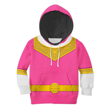 CustomsPig Pink Power Rangers Zeo Costumes Hoodie Sweatshirt T-shirt Kid Tops