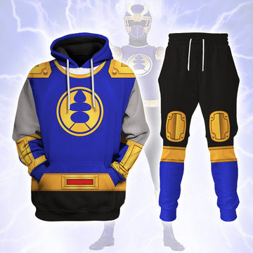 CustomsPig Power Rangers Ninja Storm Navy Thunder Ranger Costumes Hoodie Sweatshirt T-shirt Tracksuit