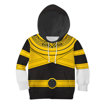 CustomsPig Gold Power Rangers Zeo Costumes Hoodie Sweatshirt T-shirt Kid Tops