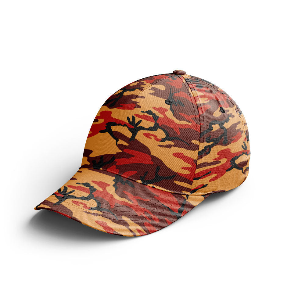 CustomsPig Flecktarn Red Brown German World War II Camouflage Patterns Classic Cap