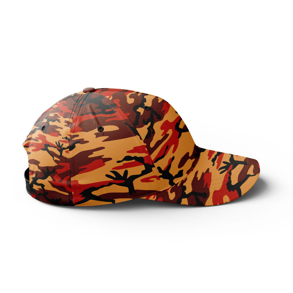 CustomsPig Flecktarn Red Brown German World War II Camouflage Patterns Classic Cap