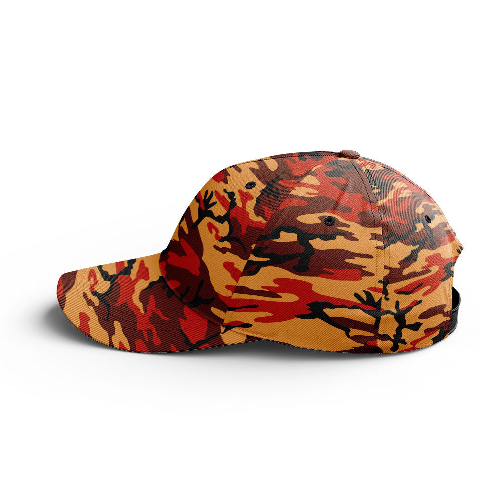 CustomsPig Flecktarn Red Brown German World War II Camouflage Patterns Classic Cap