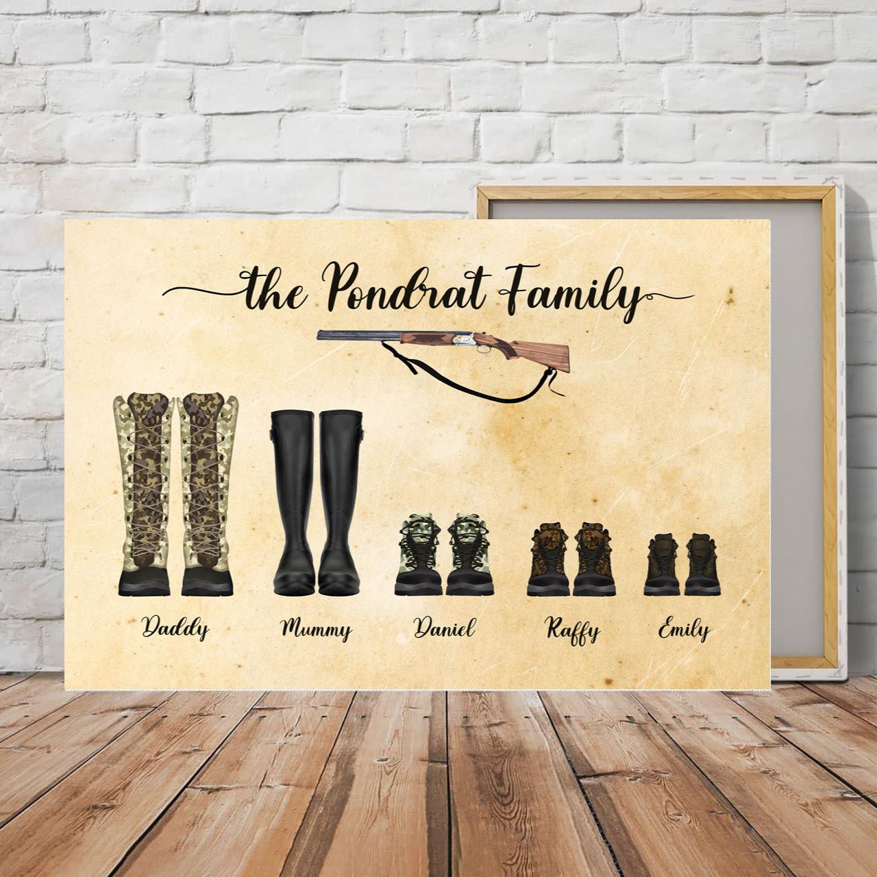 Customized Canvas Poster Wall Art Hunting Boots Style
