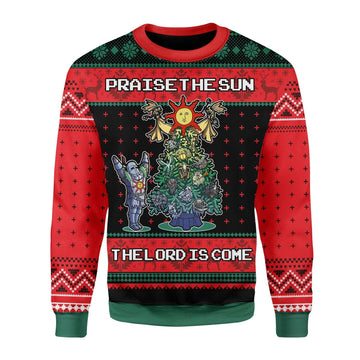 Gearhomies Christmas Unisex Sweater Praise The Sun The Lord Is Come 3D Apparel
