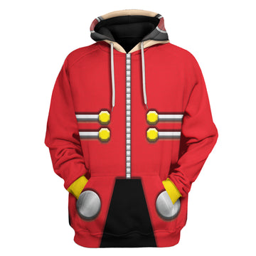 CustomsPig Dr Eggman Robotnik Sonic The Hedgehog Costumes Hoodie Sweatshirt T-shirt Tracksuit
