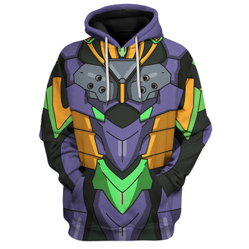 CustomsPig Neon Genesis Evangelion Robot Costumes Hoodie Sweatshirt T-shirt Tracksuit