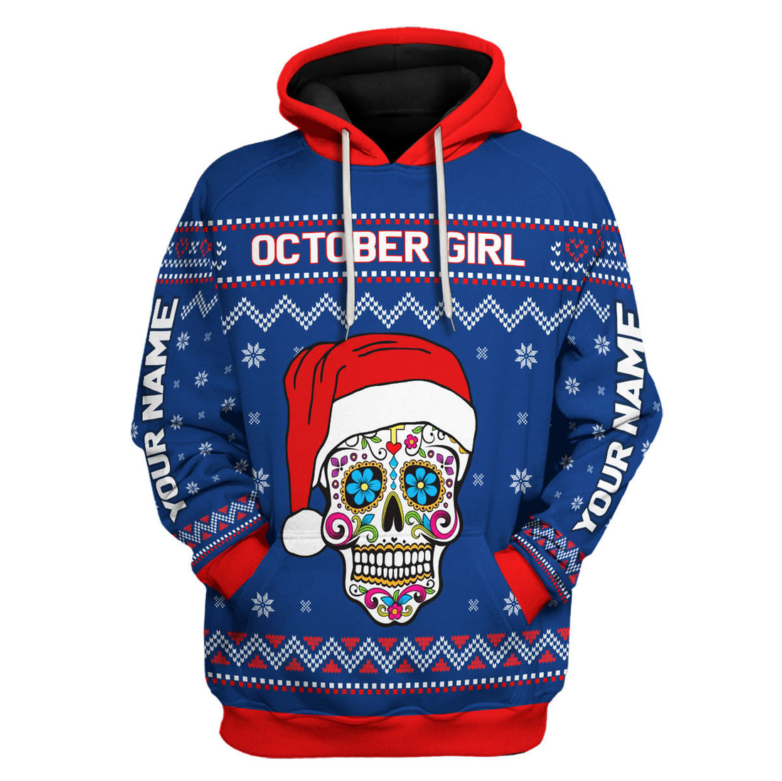 CustomsPig Personalized Hoodie October Girl I Am Who I Am All Over Printed