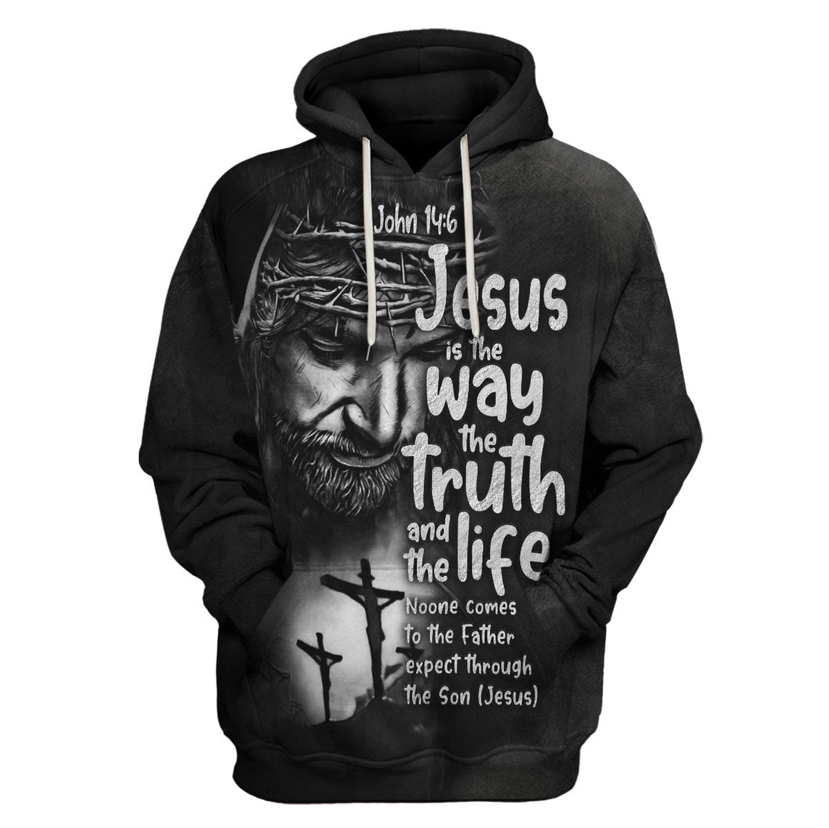 Customspig Tops Pullover Sweatshirt Sweatshirt Jesus Is The Way, The Truth, And The Life 3D Apparel